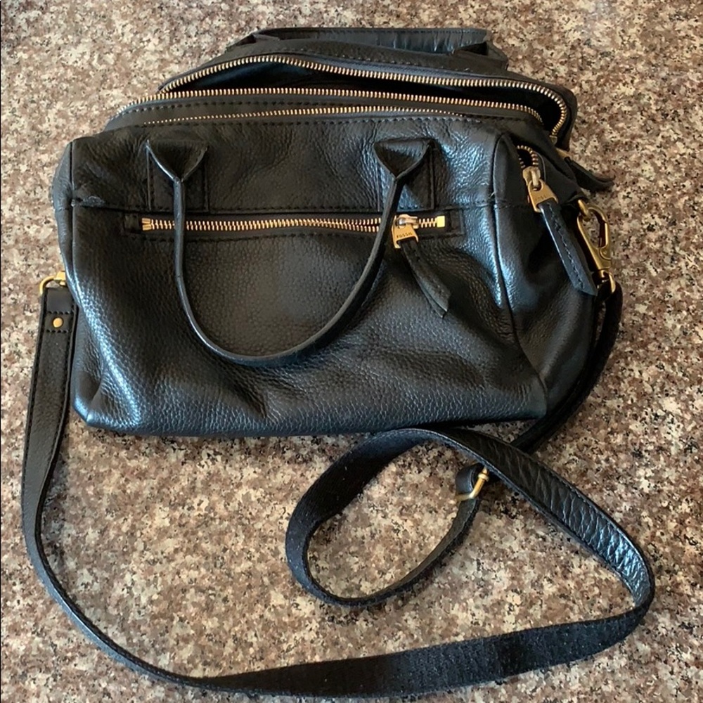 Black Fossil cross body